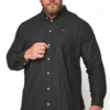 BadRhino Big & Tall Black Long Sleeve Oxford Shirt