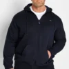 BadRhino Big & Tall Navy Blue Zip Through Hoodie
