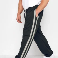 ED BAXTER Big & Tall Black Lounge Joggers