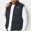 JACK & JONES Big & Tall Black Logo Puffer Gilet