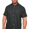 BadRhino Big & Tall Black Short Sleeve Oxford Shirt