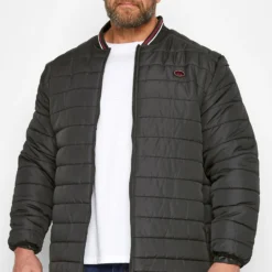 D555 Big & Tall Black Padded Puffer Jacket