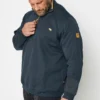 D555 Big & Tall Navy Quarter Neck Zip Sweatshirt