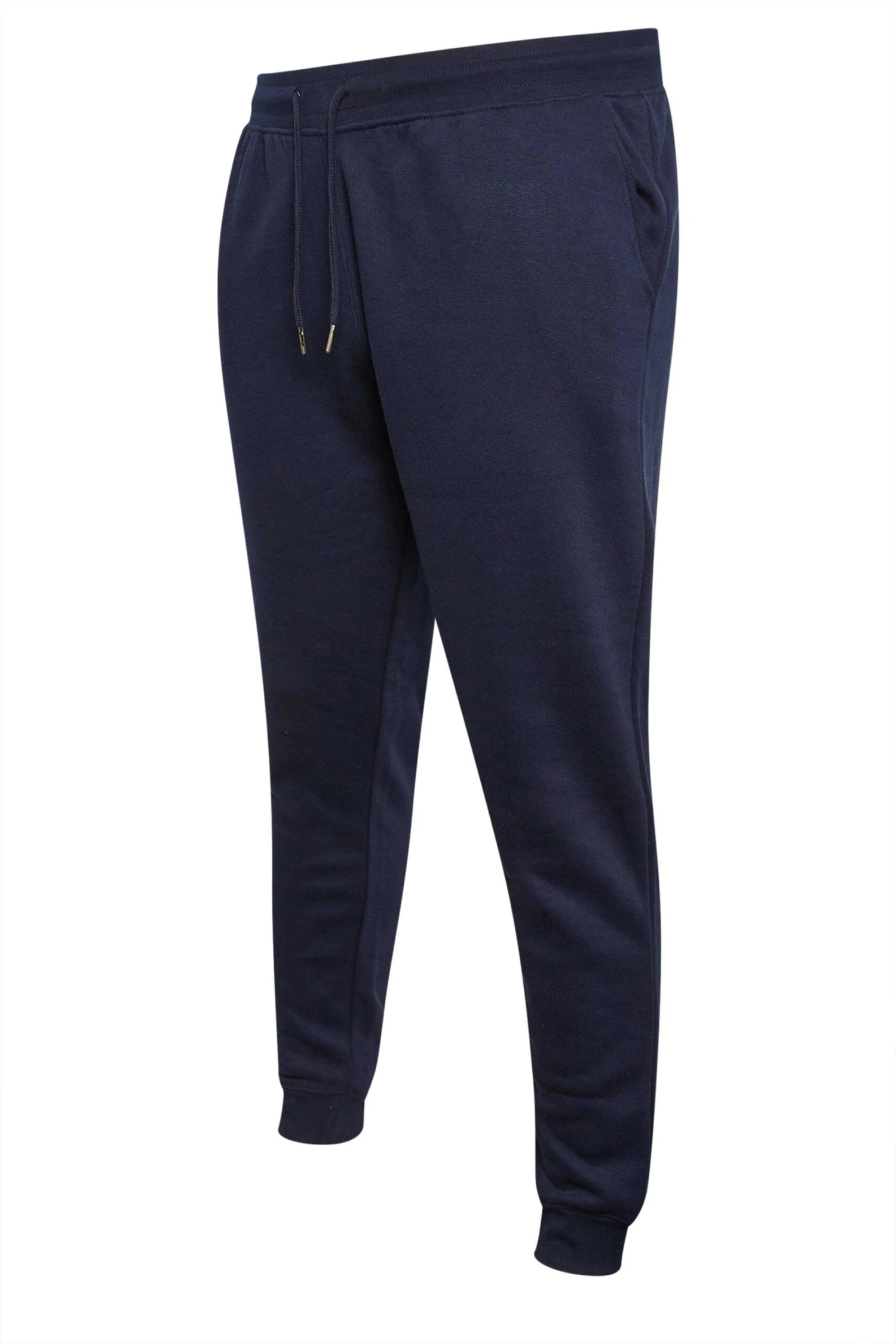 D555 Big & Tall Navy Blue Cuffed Joggers - Image 3