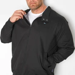 BadRhino Big & Tall Black Harrington Jacket