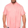 BadRhino Big & Tall Pink Poplin Short Sleeve Shirt