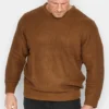 JACK & JONES Big & Tall Brown Knitted Jumper