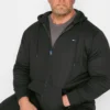BadRhino Big & Tall Black Essential Zip Through Hoodie