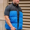 BadRhino Big & Tall Blue Colourblock Padded Gilet
