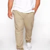 BadRhino Big & Tall Stone Brown Elasticated Waist Chinos