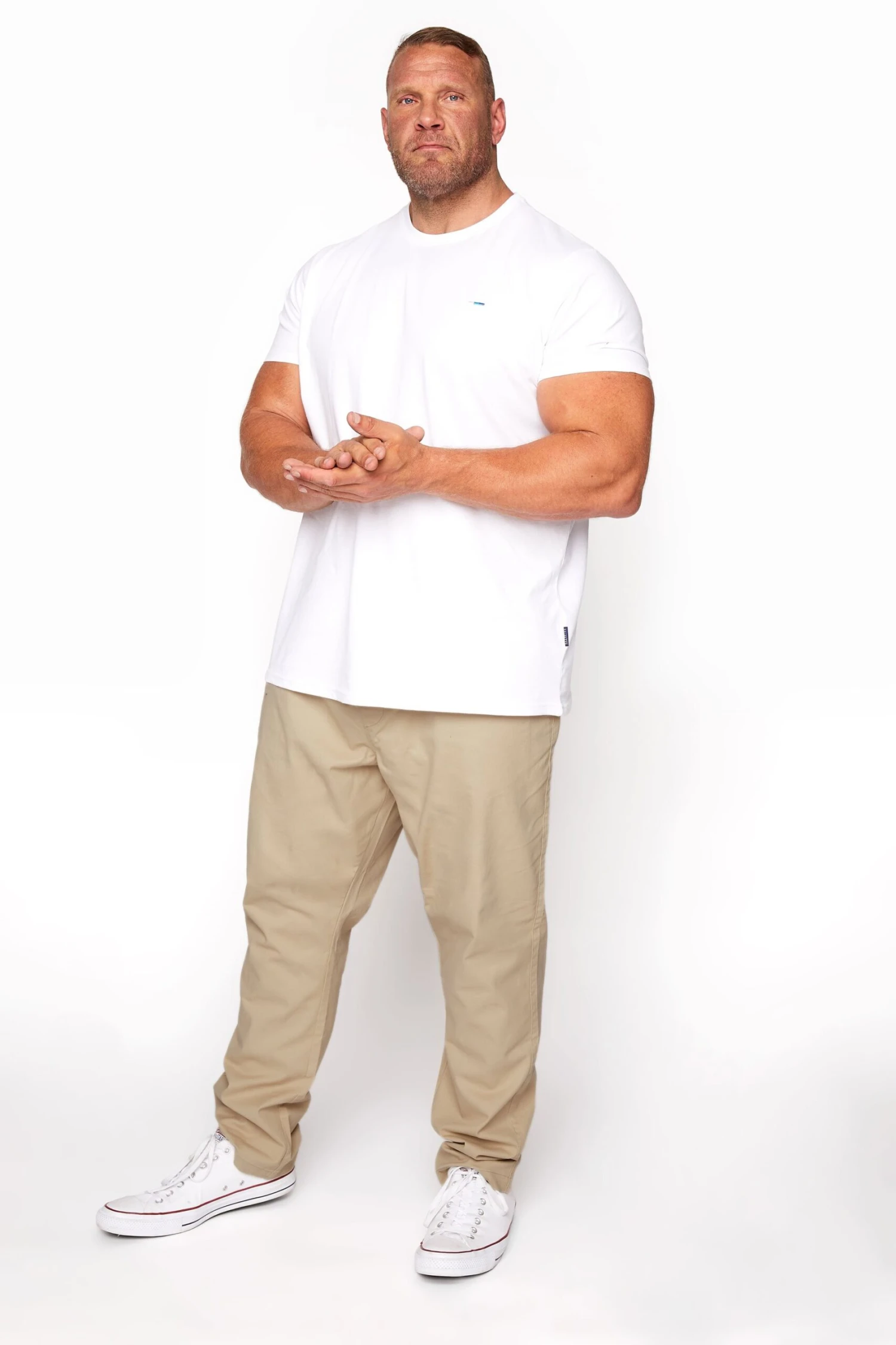 BadRhino Big & Tall Stone Brown Elasticated Waist Chinos - Image 2