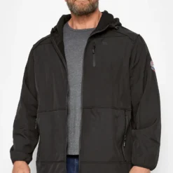 D555 Big & Tall Black Soft Shell Jacket