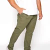 BadRhino Big & Tall Khaki Green Elasticated Waist Chinos